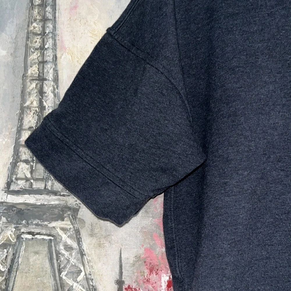 Lululemon Cut Above Short Sleeve Pullover Top Navy Side Slits Yoga sz 6 EUC